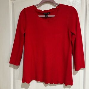 Cable & Gauge Scarlet Long Sleeve Sweater